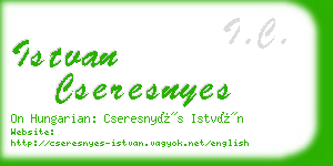 istvan cseresnyes business card